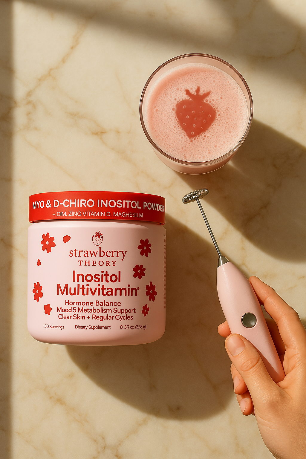 Strawberry Theory Inositol Multivitamin – Hormone Balance, Fertility & PCOS Support