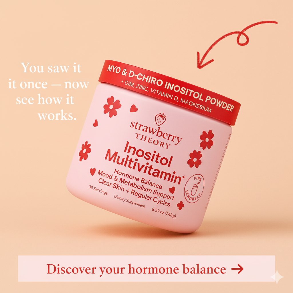 Strawberry Theory Inositol Multivitamin – Hormone Balance, Fertility & PCOS Support